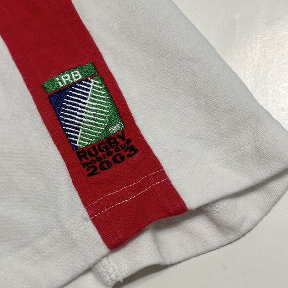 England Rugby Shirt Jersey Polo Line 7 IRB World Cup 2003 Mens Size Large Vtg - Picture 8 of 10